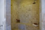 Master suite walk inside walk in shower with double shower heads